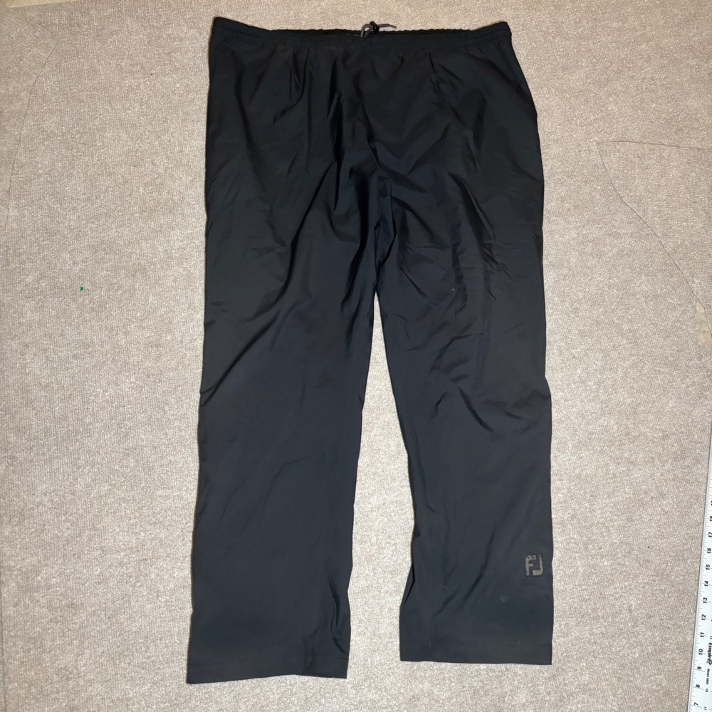 FootJoy DryJoys Golf Rain Pants Mens XXL Black Waterproof Windproof Activewear